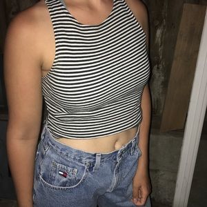 Striped Cropped Tank Top